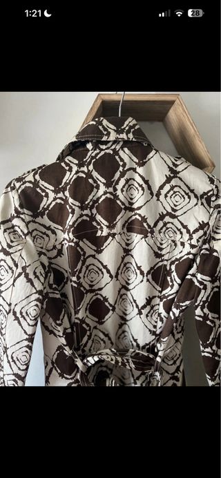 Gabardina ANANY Rombos Beige y Marrón