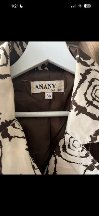 Gabardina ANANY Rombos Beige y Marrón