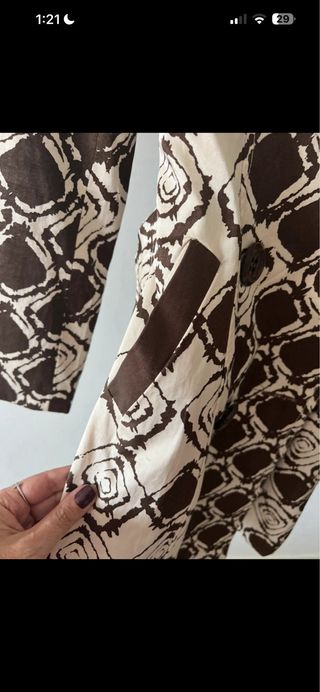 Gabardina ANANY Rombos Beige y Marrón