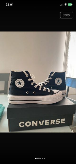 Converse plataforma negras