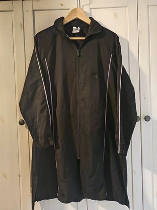 Vintage Adidas Longline Track Jacket Coat Black 