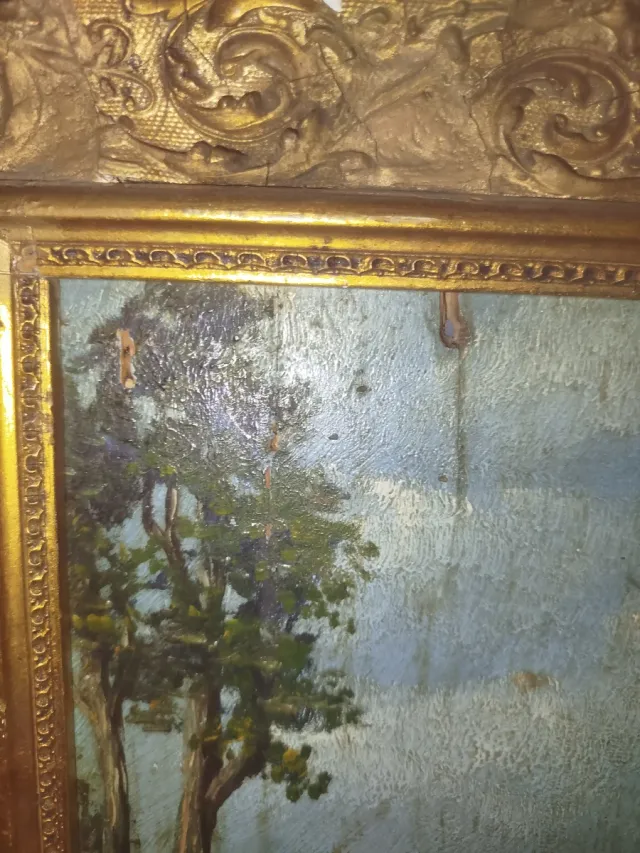 Antiguos óleos sobre tabla