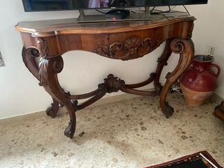 Mobile consolle antico legno intagliato barocco