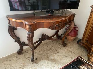 Mobile consolle antico legno intagliato barocco