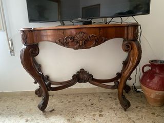 Mobile consolle antico legno intagliato barocco