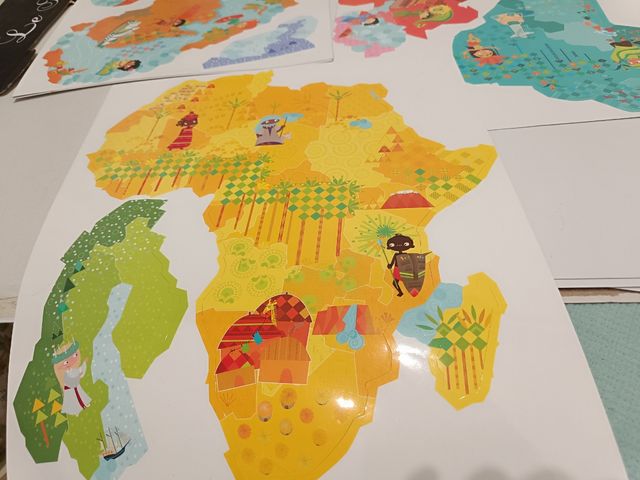 Mural del mundo imantado