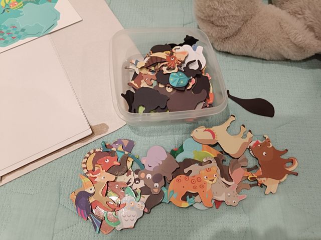 Mural del mundo imantado