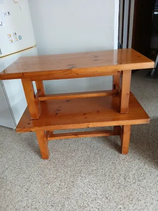 2 Mesas de Madera Maciza