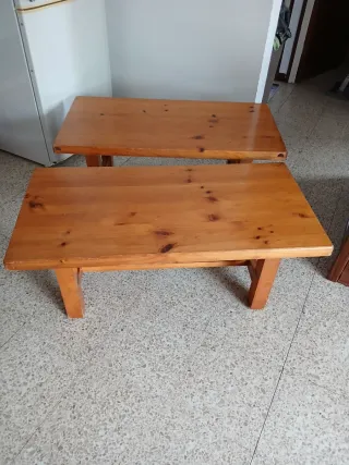 2 Mesas de Madera Maciza
