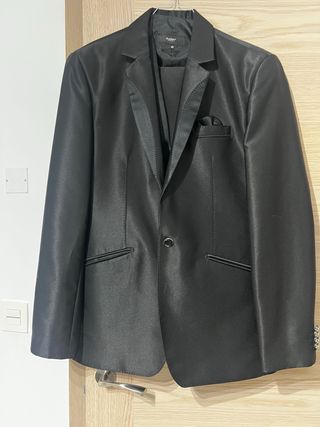 Traje negro completo hombre con chaleco