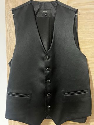 Traje negro completo hombre con chaleco