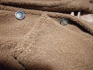 Abrigo marrón oversize elástico