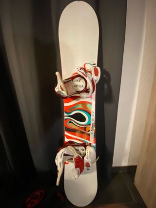 Tabla Snowboard Completa con Fijaciones