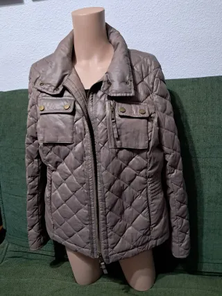 Chaqueta acolchada mujer marron 
