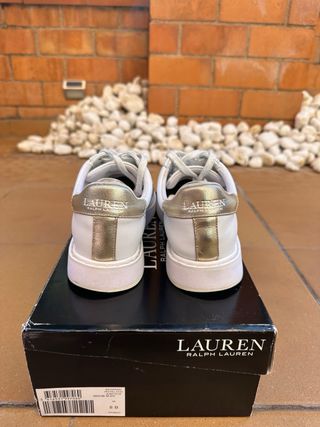 Zapatillas Polo Ralph Lauren Piel Blancas Talla 38