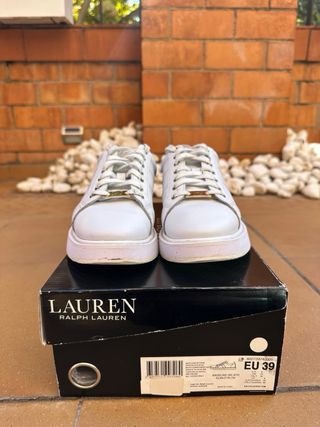 Zapatillas Polo Ralph Lauren Piel Blancas Talla 38
