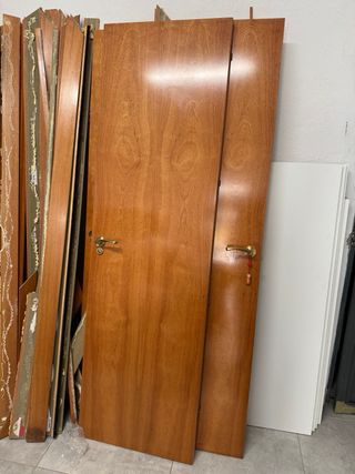 Puertas de interior de madera con cristal