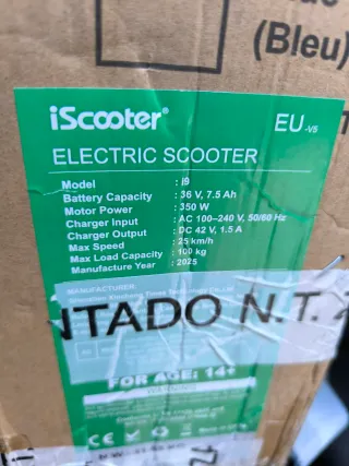 Patinete Eléctrico Scooter i9 Nuevo