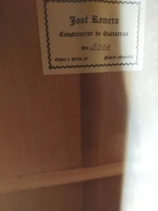 Guitarra flamenca José Romero año 2004