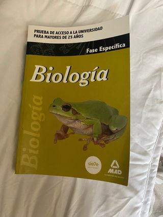 Biologia prueba de acceso a universidad mayores 25