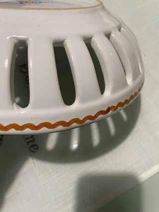 Centrotavola ceramica Castelli decorato