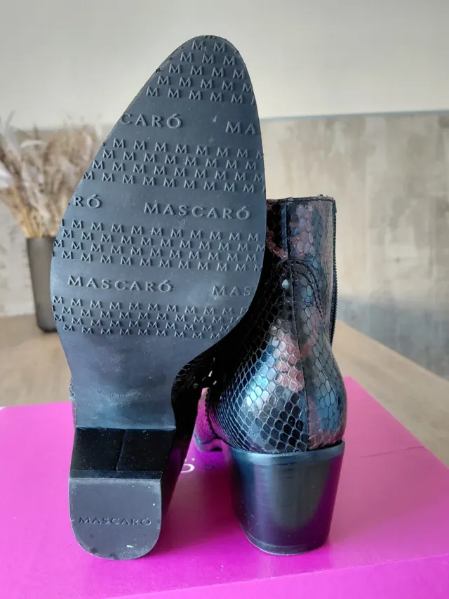 Botas Mascaró Tacon Blok 2145 Negro Talla 38