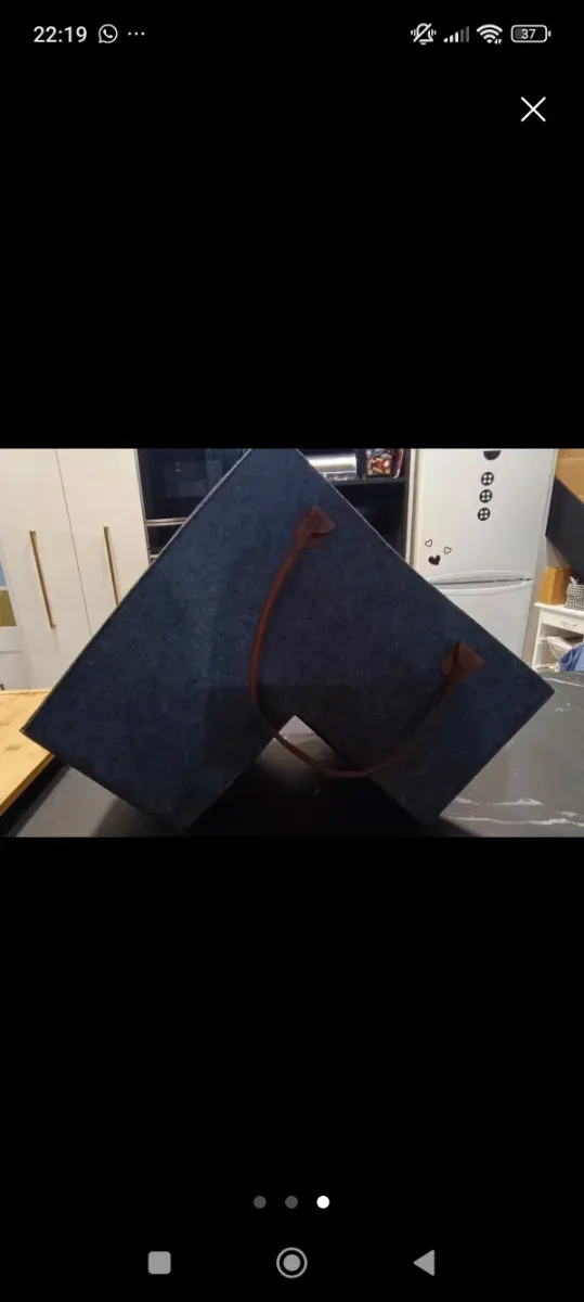 Cesta escaleras fieltro y cuero