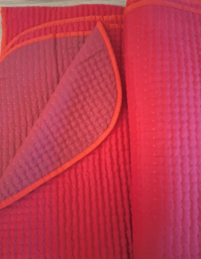 Trapuntino matrimoniale doubleface rosso/bordeaux