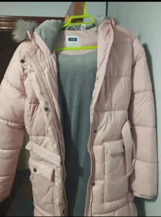 Abrigo niña talla 12 años rosa