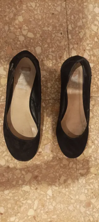 Bailarinas cuña negras