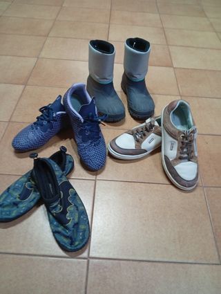 4 pares de zapatos talla 36