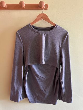 Camiseta lactancia gris