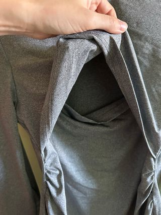 Camiseta lactancia gris