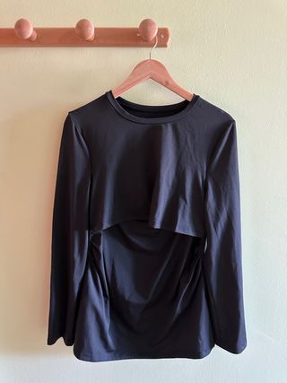 Camiseta de lactancia negra