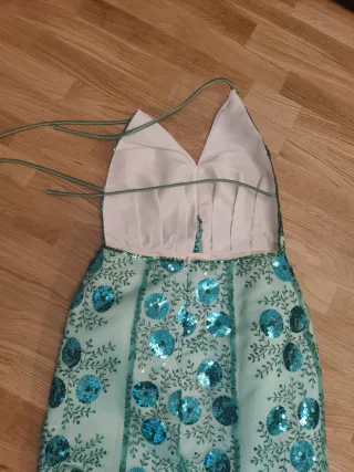 Vestido fiesta lentejuelas verde.Rebajassss!!