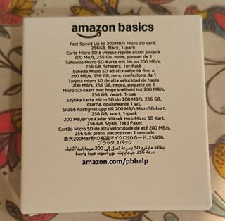 Tarjeta Micro SD Amazon Basics 256 GB