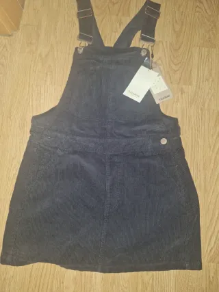 Peto falda pana fina Pull&Bear negro