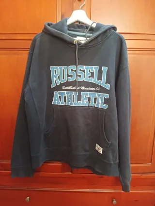 Sudadera Russell Athletic Azul con Capucha