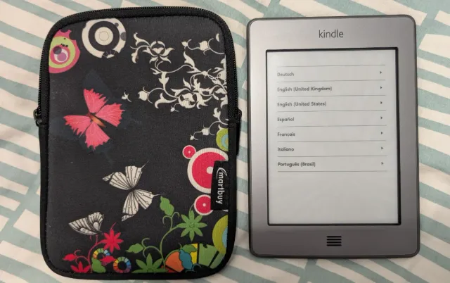 Kindle Touch gris con funda