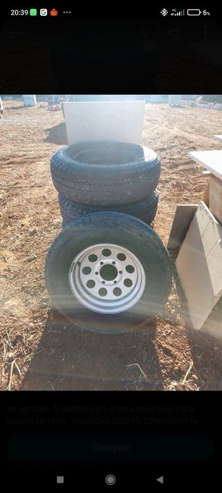 Llantas desplazadas hierro 4x4