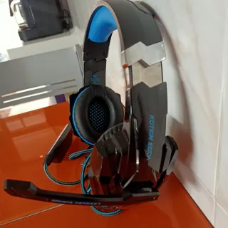 Auriculares Gaming con Micrófono Azul y Negro