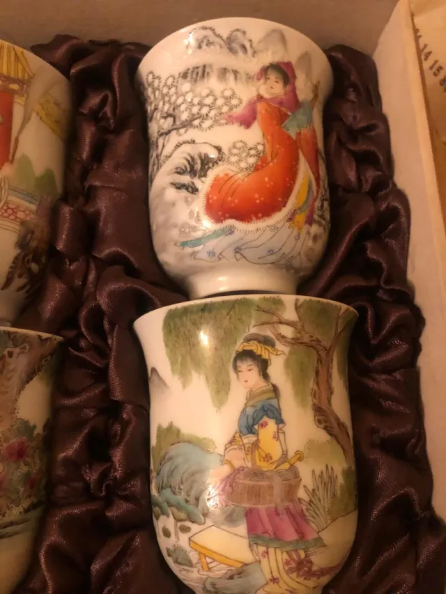 Juego 4 Vasos Porcelana China