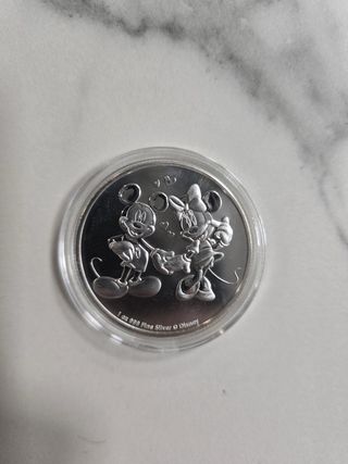 Moneda Plata Mickey Mouse 1 oz 999 Disney
