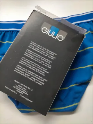 Slip Giulio azul rayas algodón Talla M