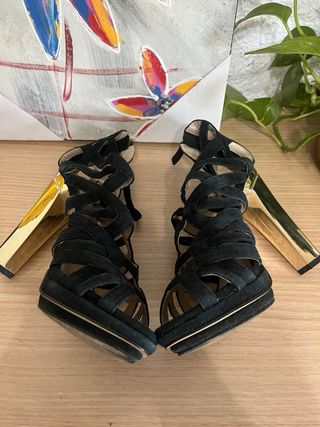 Sandalias de tacón alto Zara 37 para fiesta/boda