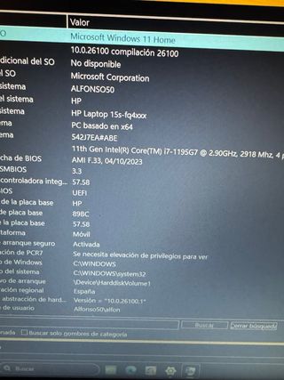HP Laptop 15s-fq4xxx 952 GB + cargador original 
