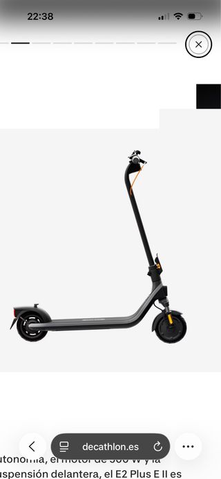 Patinete Eléctrico Negro y Naranja