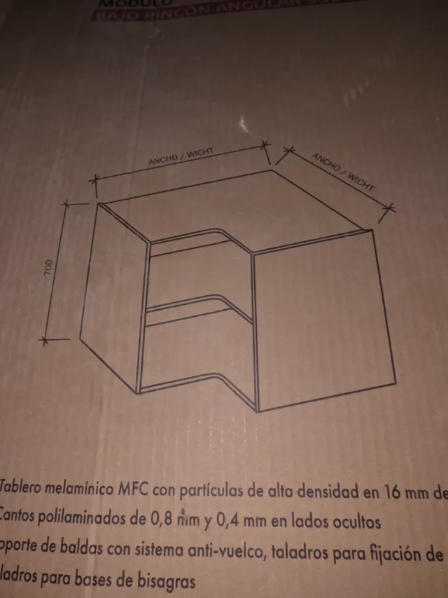 Mobile da Cucina Angolo Basso 930mm