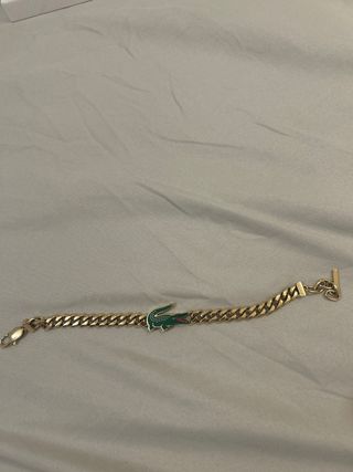 Pulsera Lacoste Dorada Cocodrilo
