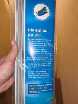Plantillas Gel Deportivas Talla 41-45 (2 uds)